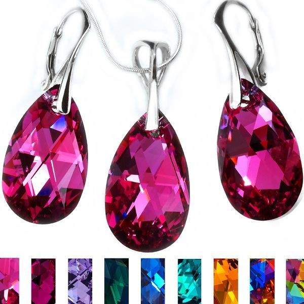 Arande SWAROVSKI Komplet Łańcuszek Srebro PROMOCJA! Certyfikat Kolory 5555551511