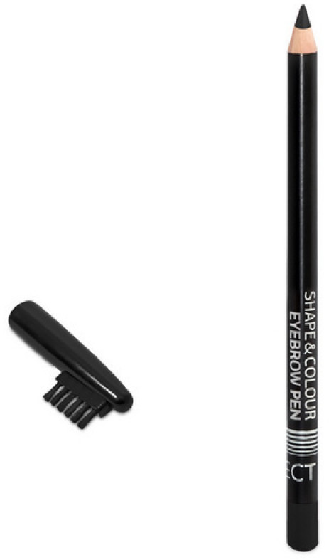 Affect SHAPE&COLOUR EYEBROW PEN - Kredka do brwi ze szczoteczką - BLACK AFFCPDZBL