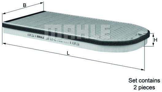 Mahle FILTR PYŁKOWY KABINOWY KNECHT LAK 613/S BMW 7 E38 94-01