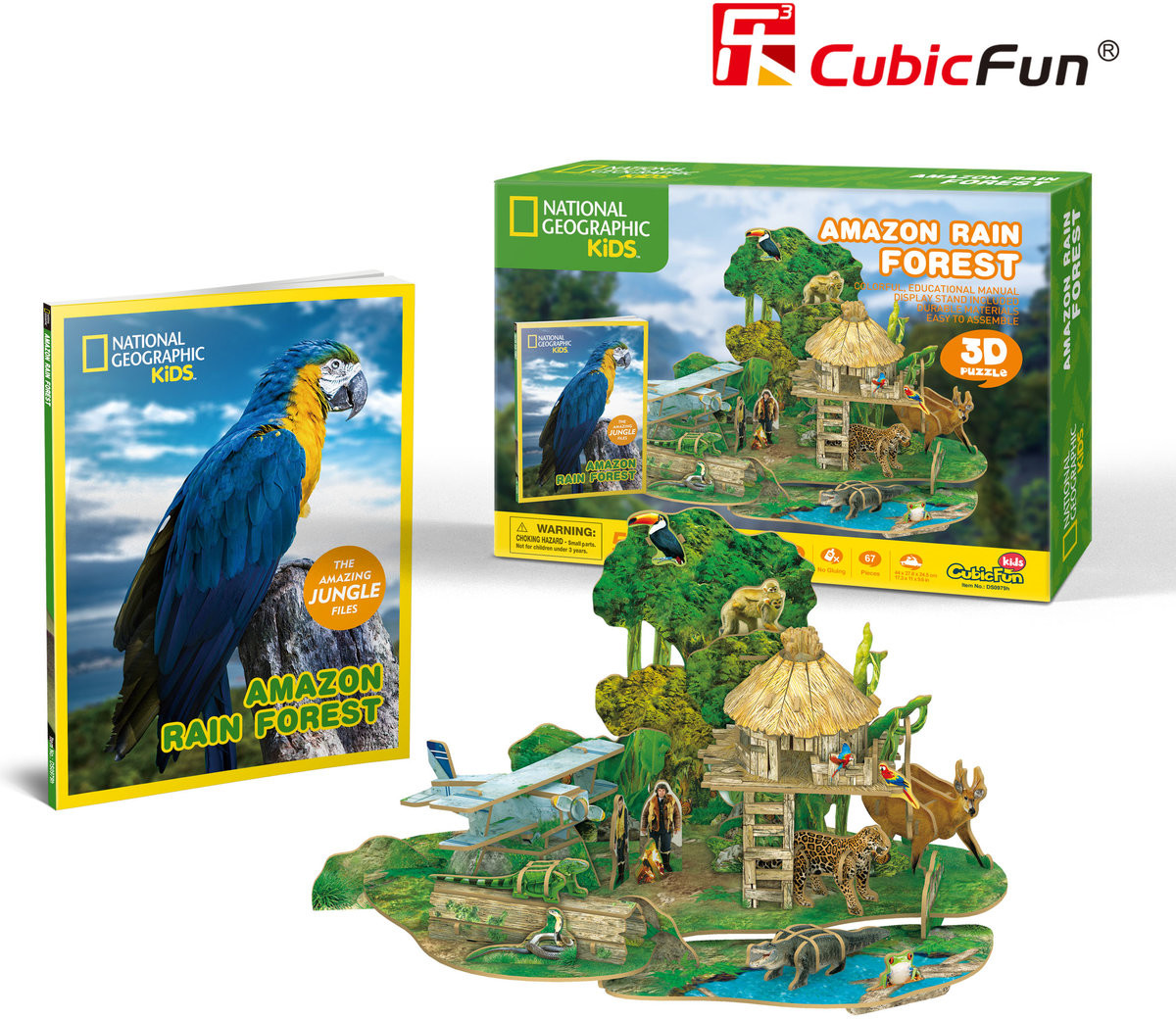 Cubicfun National Geographic, puzzle 3D Amazon Rain Forest