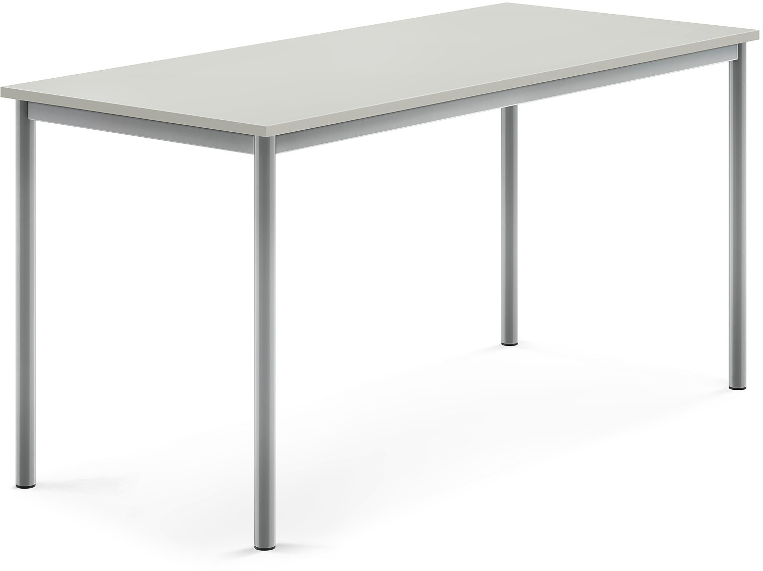 AJ Produkty Biurko BORS, 1600x700x760 mm, szary lamiant, szary aluminium