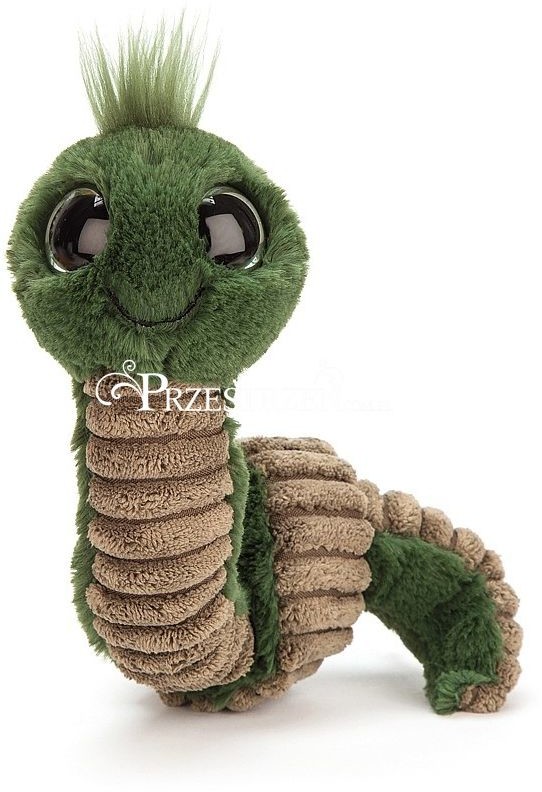 Jellycat MASKOTKA PLUSZOWA - Robak WIGGLY GREEN - 16 cm - z WW3G