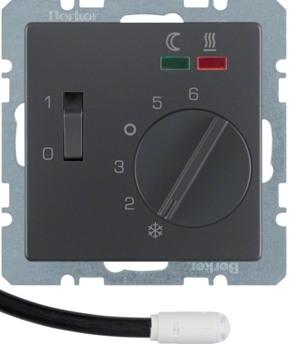Berker Q1/Q3/Q7 antracyt regulator temperatury [20346086] B_20346086