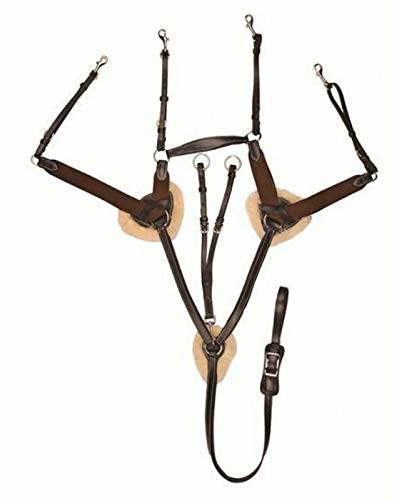 HKM SPORTS EQUIPMENT 41542400 przód z Martingal, pod skórą jagnięcą, M, brązowy 4154-2400-0644