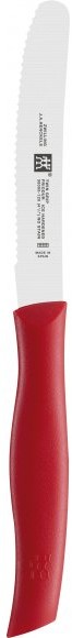 Zwilling TWIN GRIP NÓŻ DO OBIERANIA WARZYW 12 CM CZERWONY STAL NIERDZEWNA TWORZYWO SZTUCZNE 38095-121-0