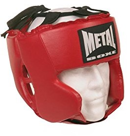 METAL BOXE Metal elektryczna MB117 chroniący głowę/kask do pokoi pudełek/sporty walki, czerwony, dorośli MB117