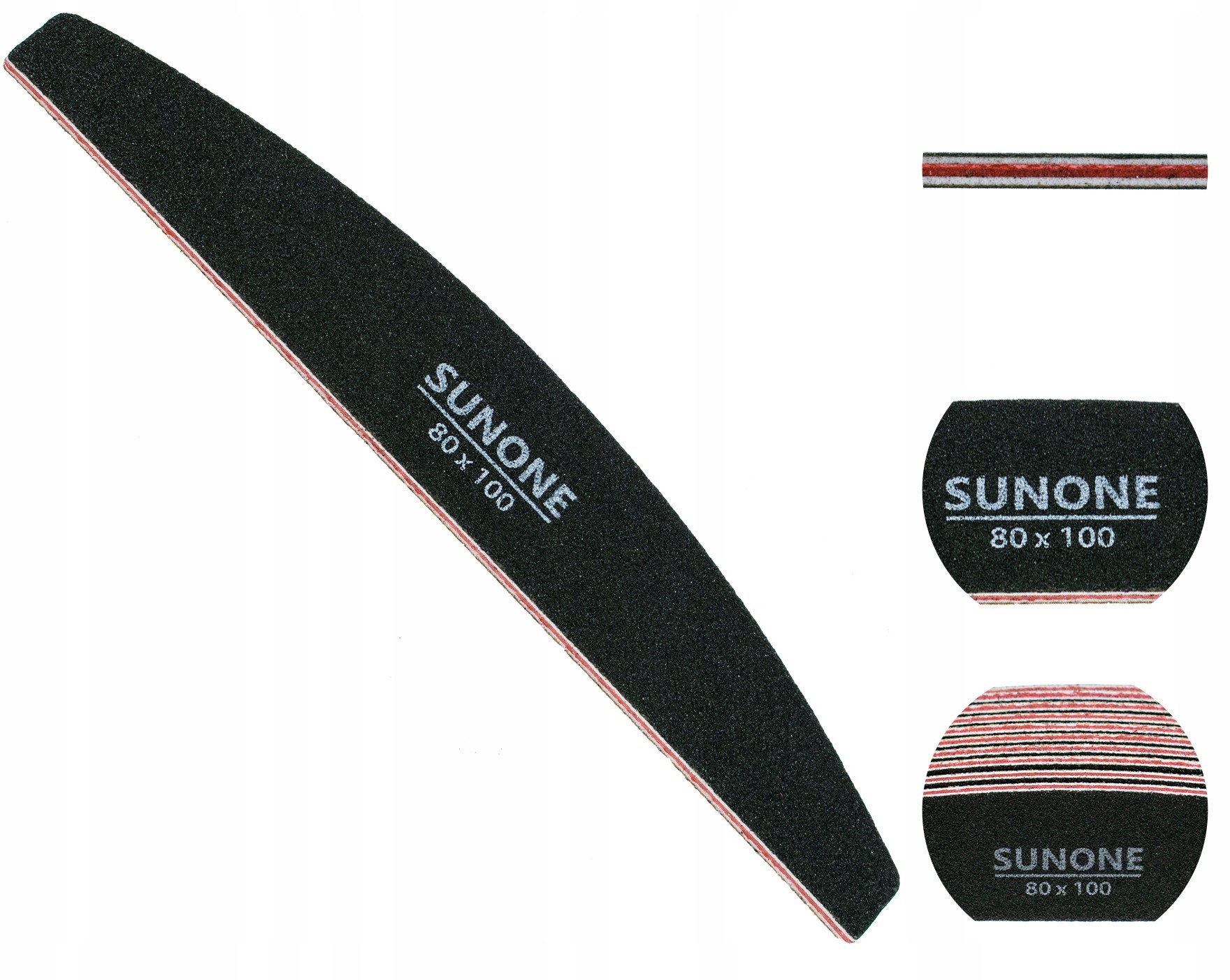 Sunone Pilnik Czarny Łódka 80/100 - 10 sztuk