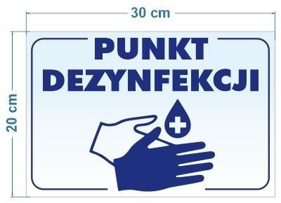 Punkt dezynfekcji - naklejka ED032