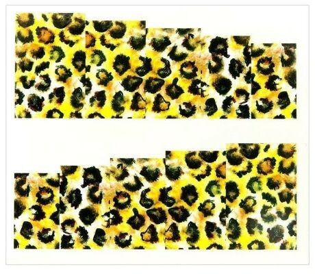 Allepaznokcie Naklejki wodne do paznokci arkusz 6,5 x 5,5 cm na 10 palców a Nr 109
