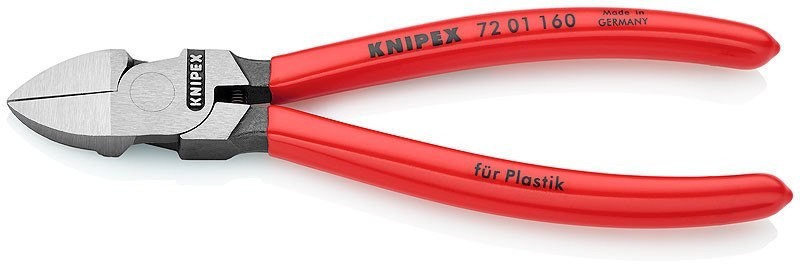 Knipex SZCZYPCE TNĄCE BOCZNE DO TWORZYWA SZTUCZNEGO 160MM KN 72 01 160