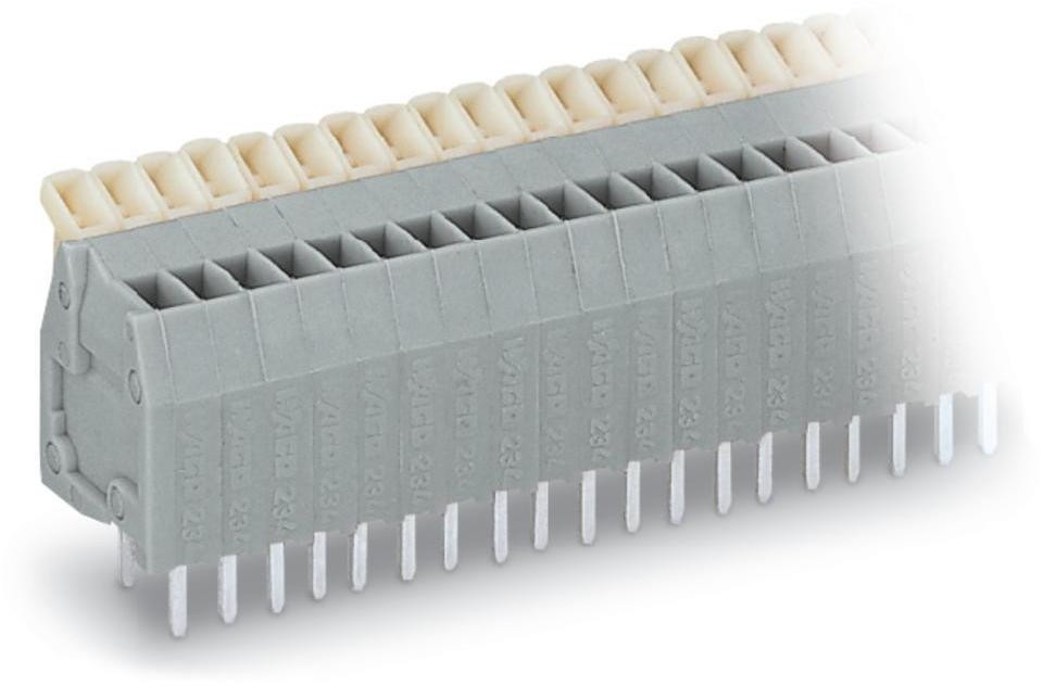 Wago Zacisk sprężynowy 0.50 mm Ilość PIN 16 234-216 Kolor szary 100 szt 234-216