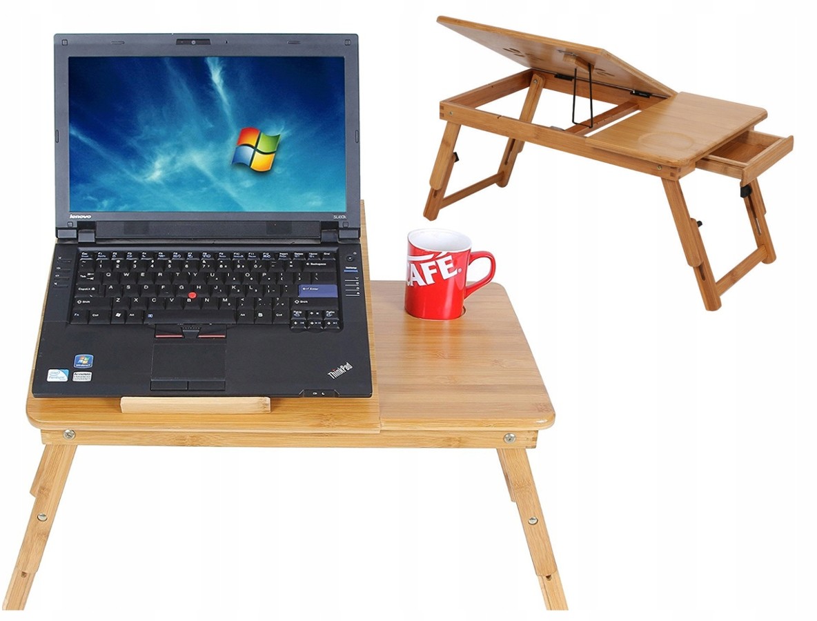 Stolik Do Laptopa Taca Śniadaniowa Do Łóżka Bambus