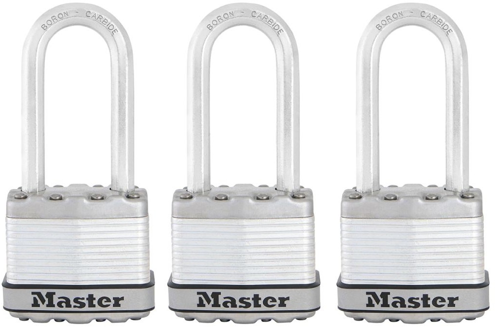 VSA Van Spijk Master Lock Kłódki Excell, 3 szt., stal, 45 mm, M1EURTRILH
