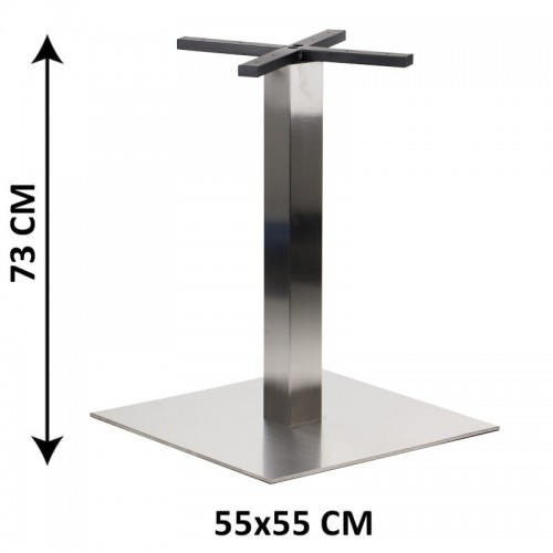 Stema SH Podstawa stolika SH-3002-7/S, 55x55 cm, stal nierdzewna szczotkowana (stelaż stolika) SH-3002-7/S