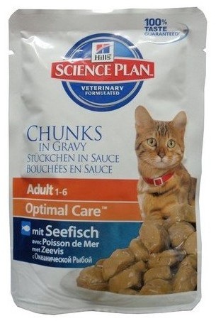 Hills Science Plan Hills Feline Adult Ocean Fish Optimal Care Saszetka 85G