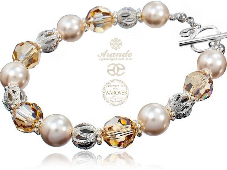 Swarovski Arande NOWE Piękna Bransoletka CRYSTAL NUDE Srebro 700677