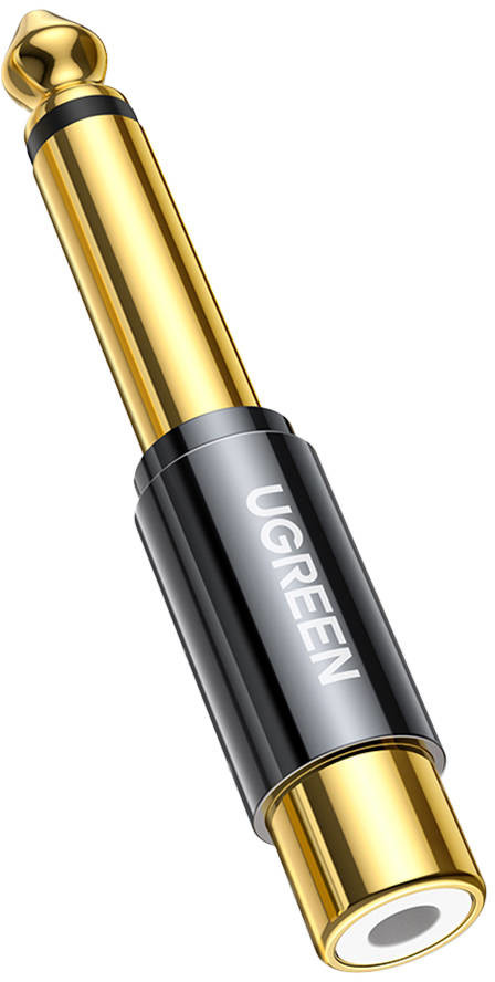 Ugreen Ugreen przejściówka adapter jack 6,35 mm (męski) na RCA (żeński) złoty (AV169) hurtel-81872-0