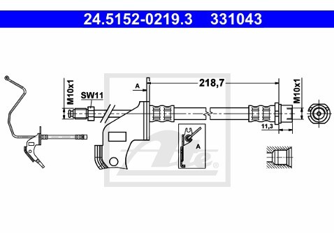 ATE Przewód hamulcowy elastyczny 24.5152-0219.3