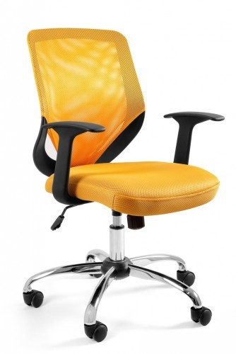 UniqueMeble Fotel biurowy, Mobi, żółty