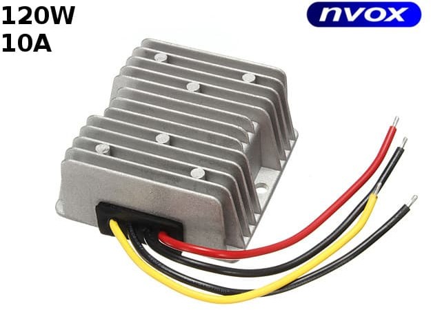 NVOX Przetwornica reduktor napięcia z 24V na 12V o mocy 120W NVOX MANOSTAT 10A) NVOX MANOSTAT 10A