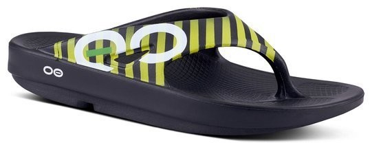 Oofos Klapki regeneracyjne OOriginal Sport Black Yellow Stripes