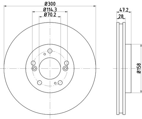 HELLA PAGID Tarcza hamulcowa PAGID 8DD355108-141