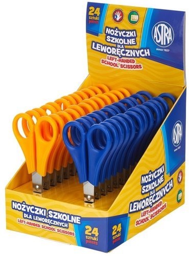 Nożyczki dla leworęcznych Astra display 24 szt