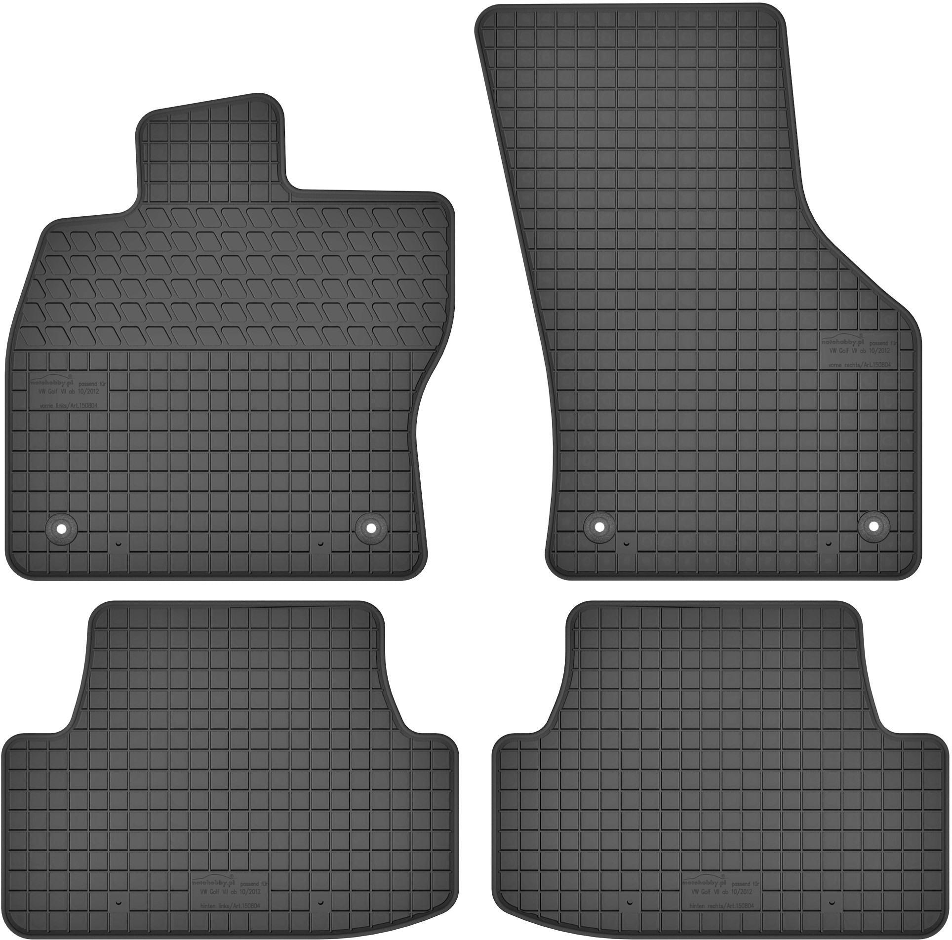 MotoHobby Seat Ateca (od 2016) - dywaniki gumowe dedykowane ze stoperami