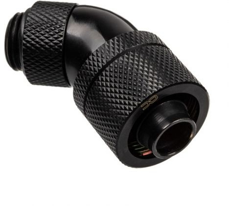 Alphacool HF Złączka 45 Grad G1/4 Cala AG dla 16/10mm - obrotowa czarna WAZU-950
