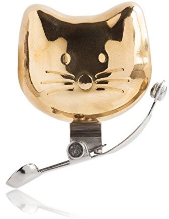 Suck UK Cat Bike Bell kotów-dzwonek rowerowy, złoty, Medium SK BELLCAT1