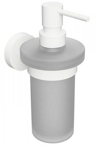 Bemeta WHITE dozownik do mydła szklany z białym uchwytem 230 ml 104109014 104109014