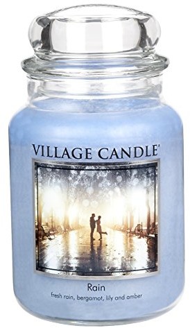 Village Candle Świeca zapachowa  106326811 świeca deszczu Niebieski 106026811