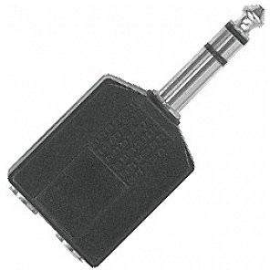 PROEL AT170 Adapter ABS: 2 gniazda stereo 6,3mm Jack - 6,3 mm wtyk stereo jack AT170