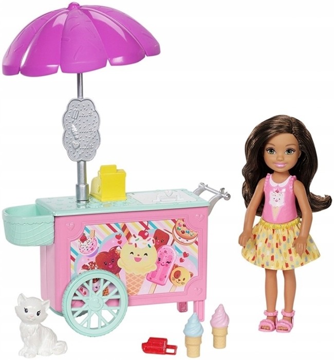 Mattel Chelsea - wózek z lodami