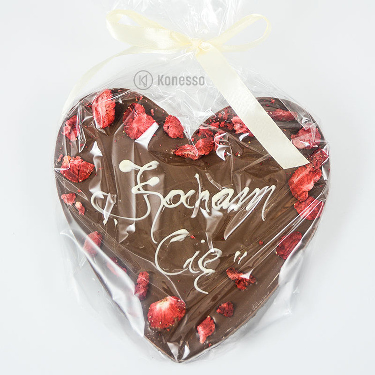 top M.Pelczar Chocolatier Czekoladowe Serce z napisem Kocham Cię kocham cie