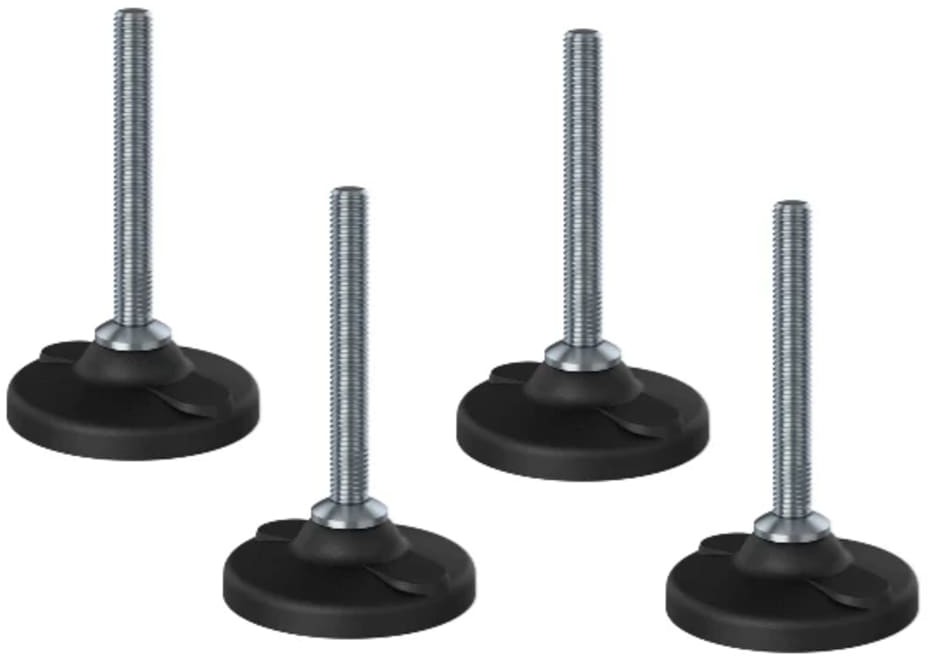 Parnells Nóżka poziomująca ze stali nierdzewnej M12x100x80mm Plastikowa