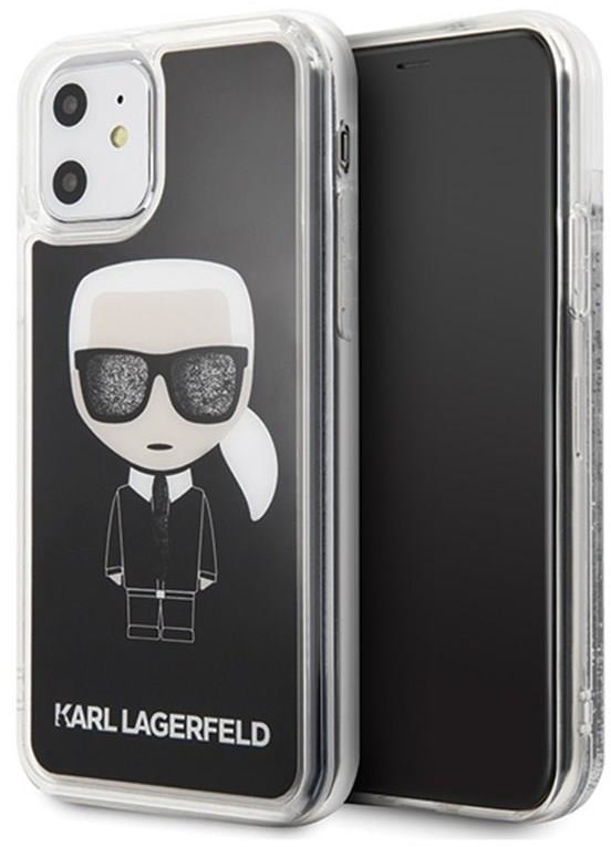 KARL LAGERFELD Karl Lagerfeld Iconic Glitter etui iPhone 11 (czarne) KLHCN61ICGBK