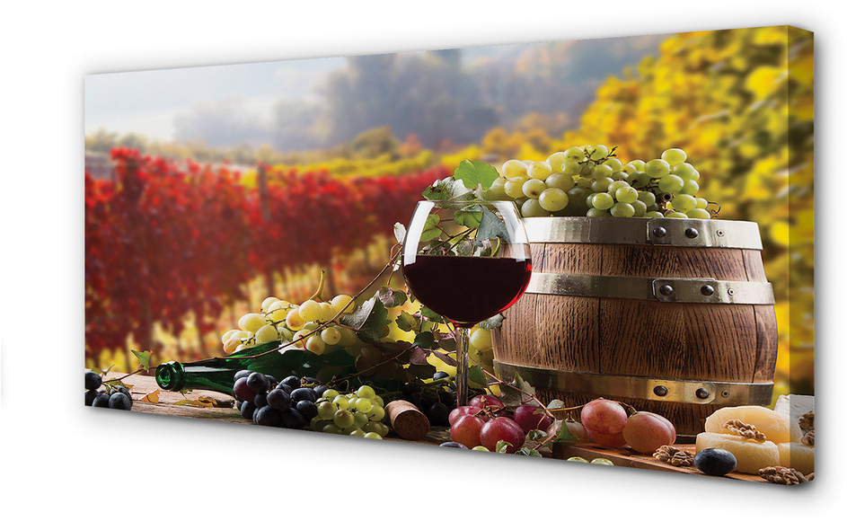 PL Tulup Obrazy na płótnie Jesień wino kieliszek 100x50cm