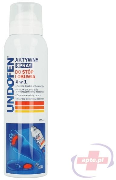 Undofen Aktywny spray 4w1 do stóp i obuwia 150ml