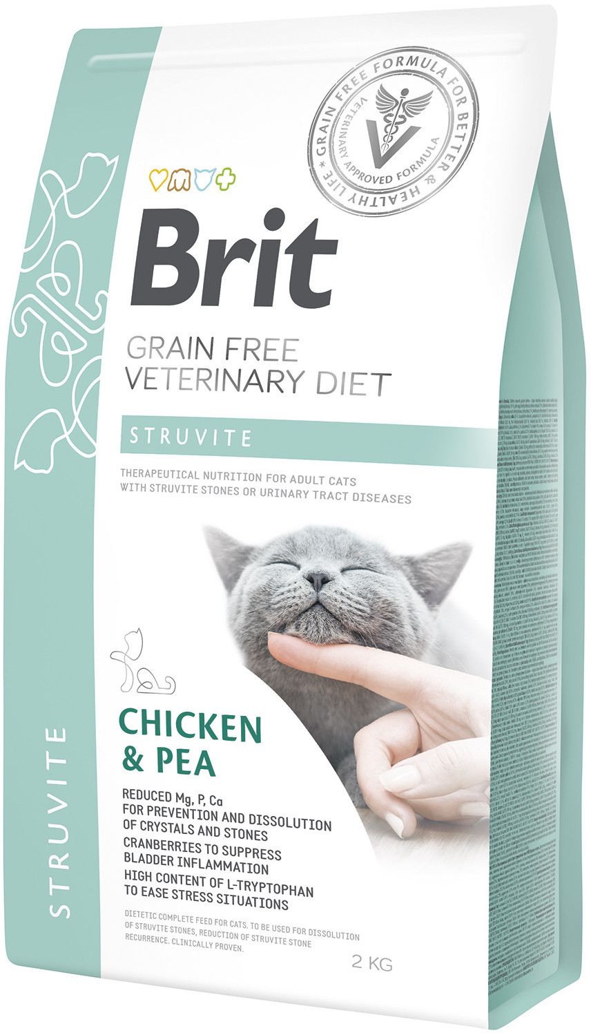 Brit VET Brit Veterinary Diet Struvite Chicken&Pea Sucha Karma dla kota op 2kg