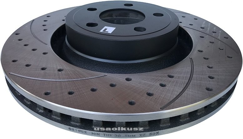 MIKODA QBP Przednia WIERCONA NACINANA tarcza hamulcowa 352mm Ford Mustang 2015 681952