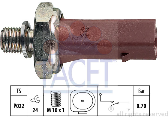 FACET Włącznik ciśnieniowy oleju FACET 7.0132 7.0132