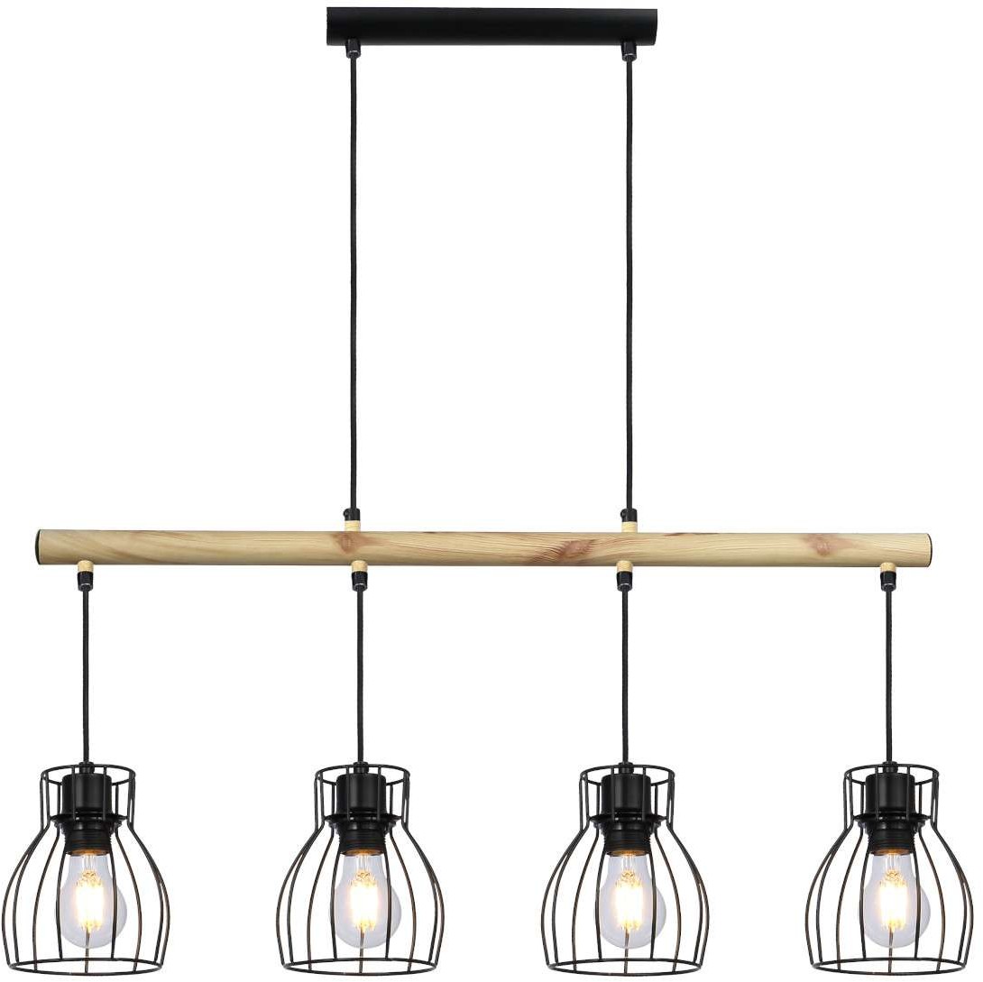 Candellux BERNITA LAMPA WISZĄCA 4X60W E27 CZARNY 34-78117