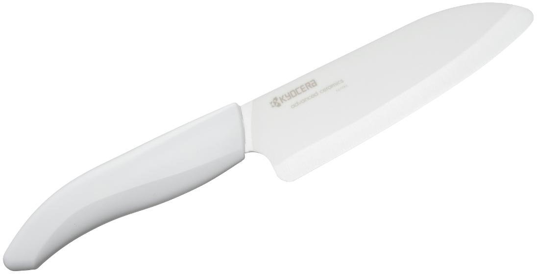 Kyocera Kuchenny nóż ceramiczny, biała rączka Santoku 14 cm (HK-FK-140WH-WH)