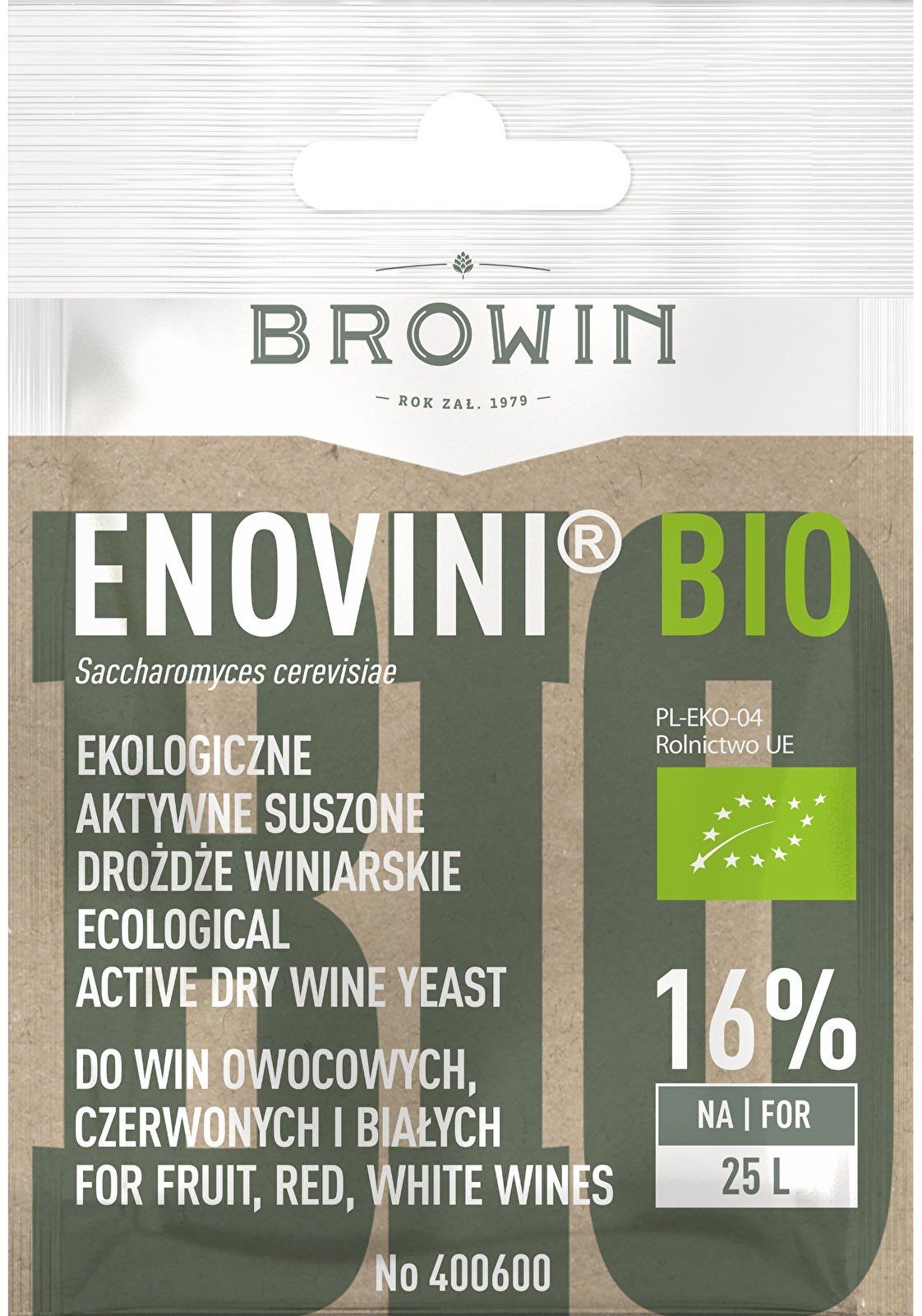 Browin Enovini BIO - ekologiczne drożdże winiarskie 7 g