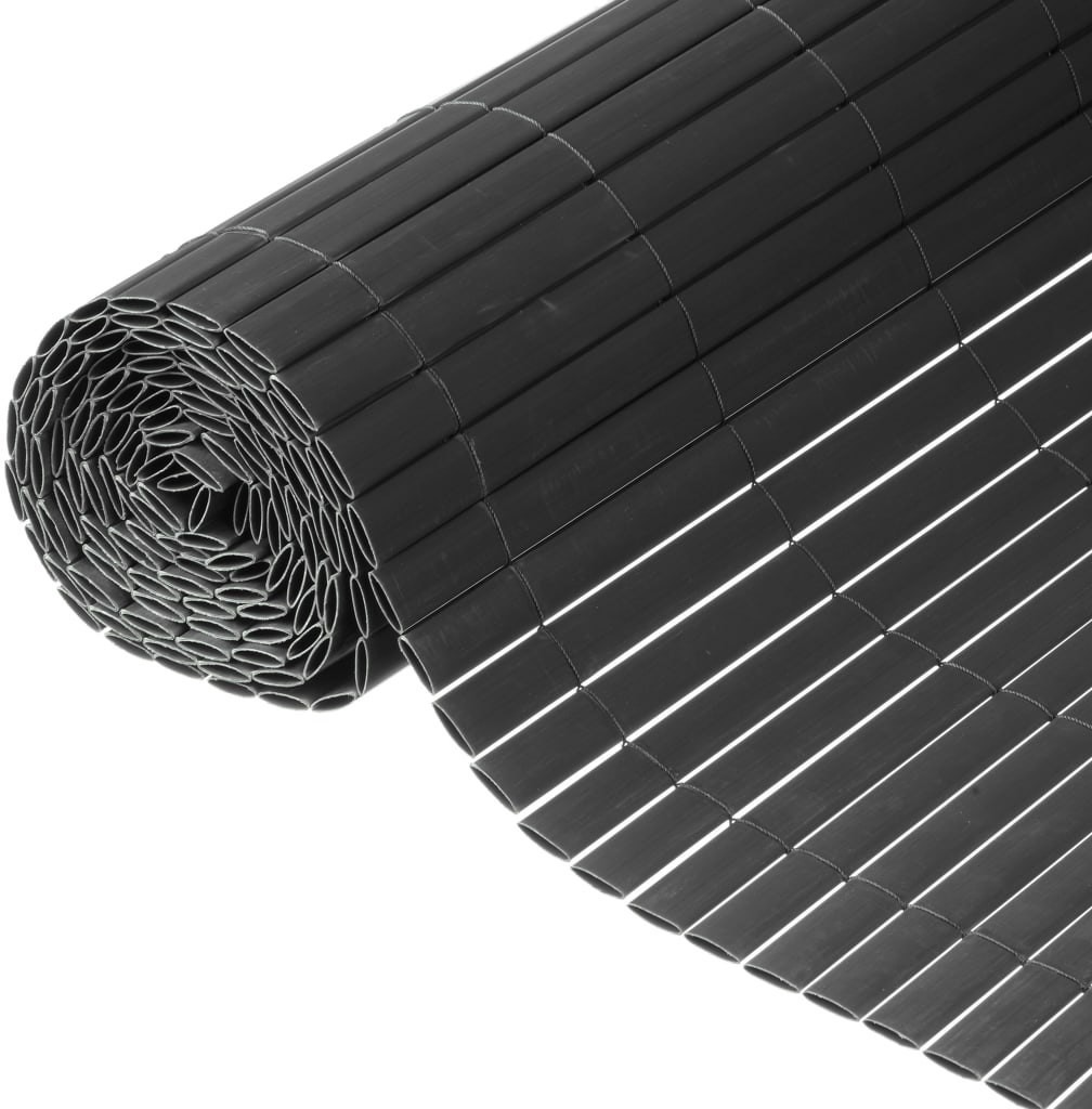 Nature Dwustronna mata ogrodzeniowa, PVC, 1 x 3 m, antracytowa 428521
