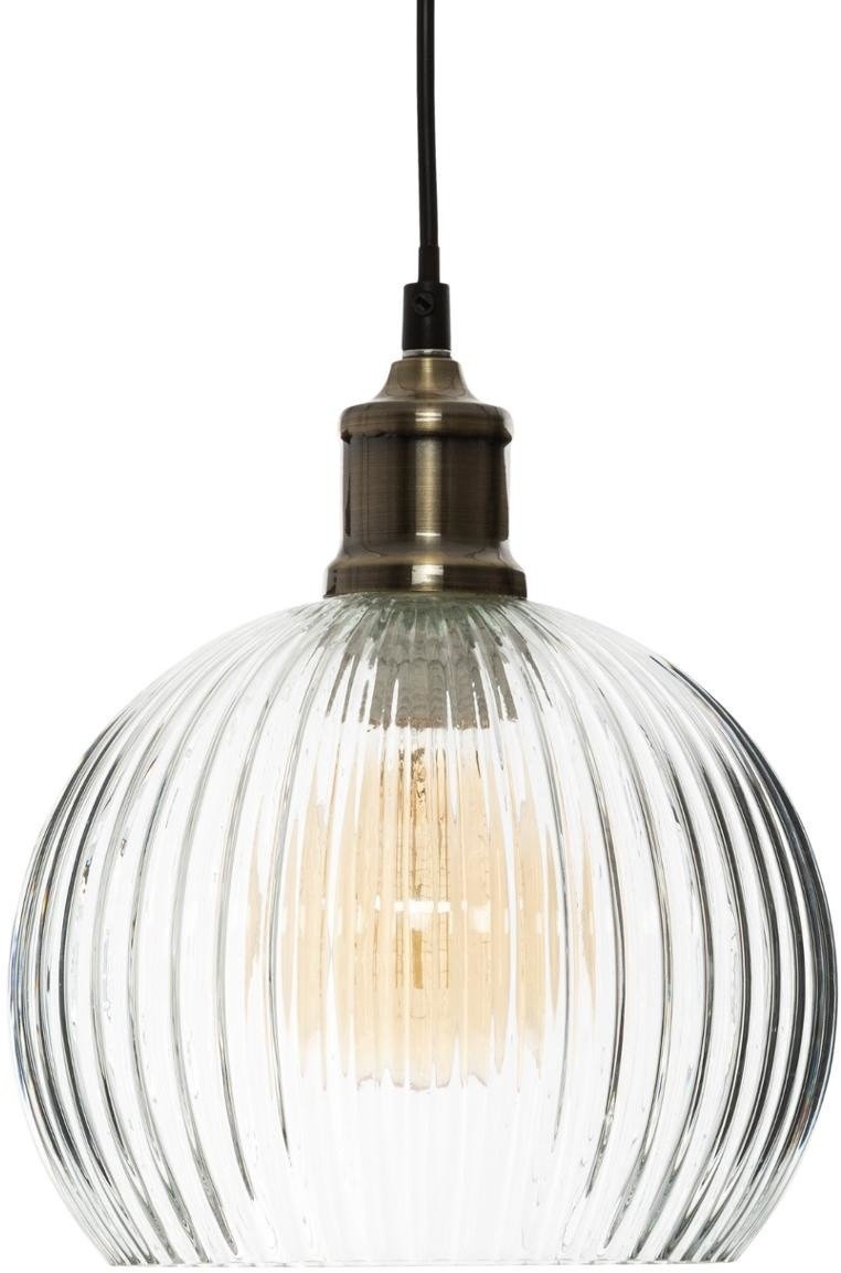 Atmosphera Lampa wisząca LAYE przeźroczysta 20 cm B07TVYJFBH