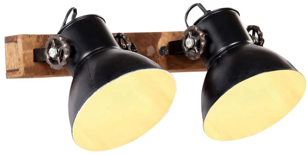 VidaXL Industrialna lampa ścienna, czarna, 45x25 cm, E27 320513  VidaXL