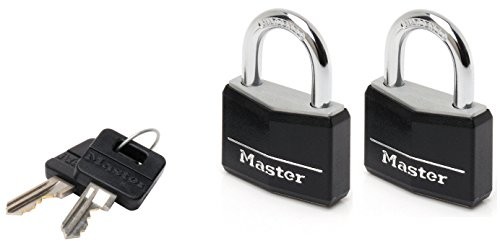 Master Lock 9140eurtblk  2 aluminiowe kłódka z czarnym pokryciem Vinyl 40 MM 9140EURTBLK