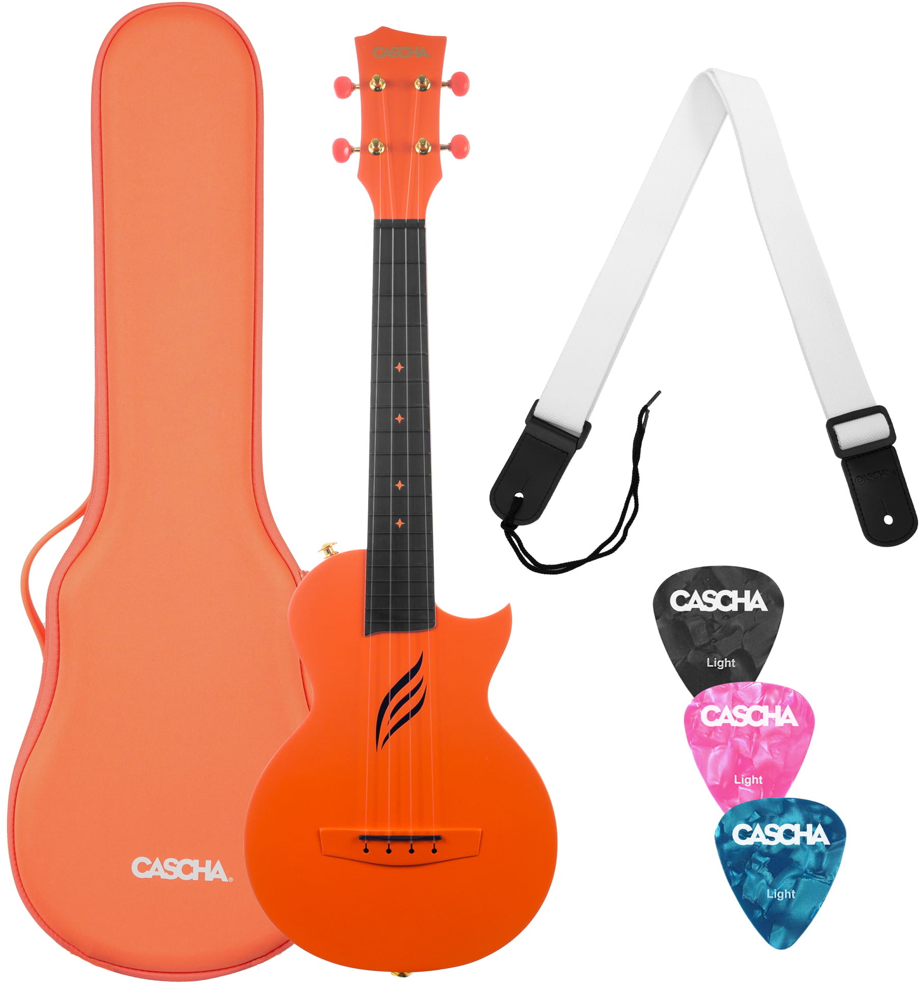 Cascha Cascha HH 2289 Carbon Fibre Ukulele Koncertowe OR Set Gratis Prezent od Kup Instrument! HH 2289